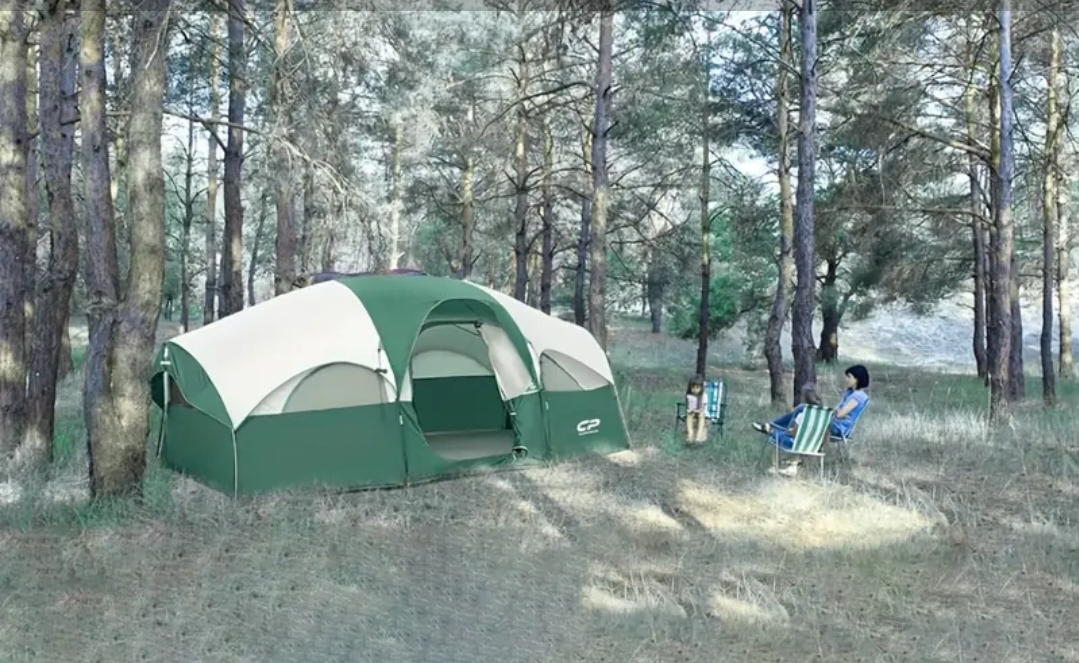 Glamping setup side view at Retreat at Hope Farm