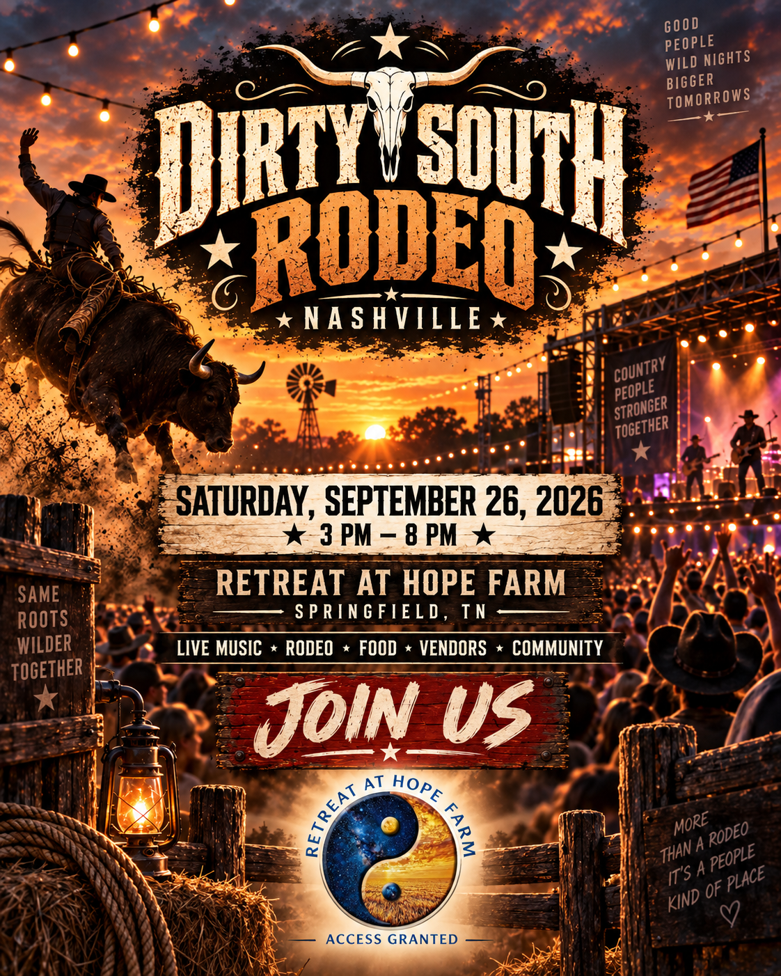 Dirty South Rodeo Nashville Is Coming to Retreat at Hope Farm!