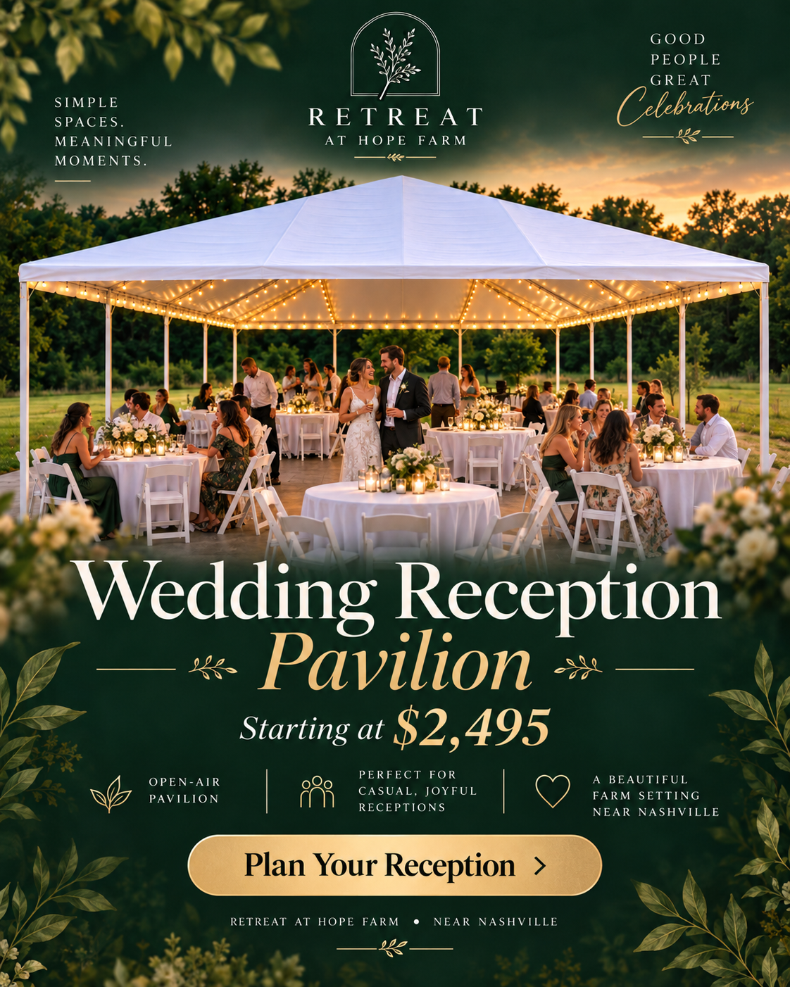 Wedding Reception Pavilion Starting at $2495